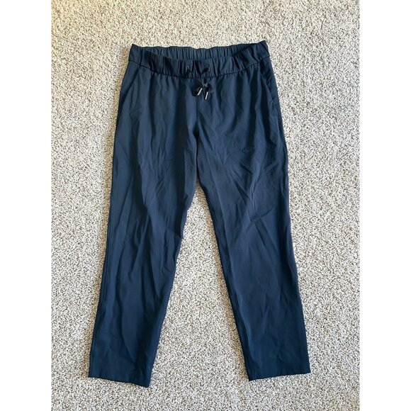 Lululemon Women's Sz 12 Ankle Pants Navy Blue Lightweight Stretch - Picture 12 of 12